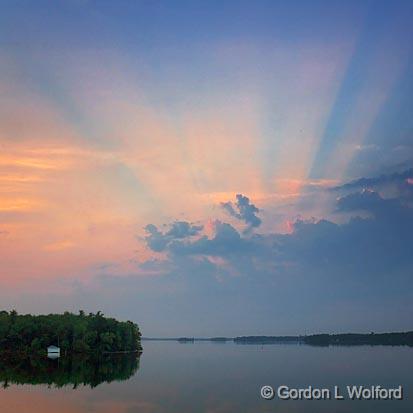 Sunrise Sunrays_18434-5.jpg - Lower Rideau Lake photographed at Rideau Ferry Ontario, Canada.